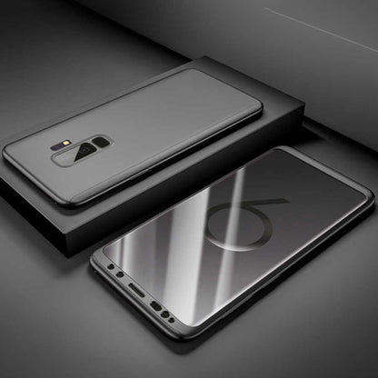 Galaxy S9 Kılıf Zore 360 3 Parçalı Rubber Kapak Kırmızı