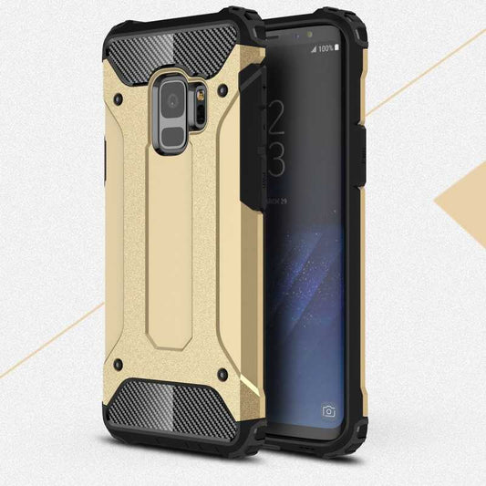 Galaxy S9 Kılıf Zore Crash Silikon Kapak Gold
