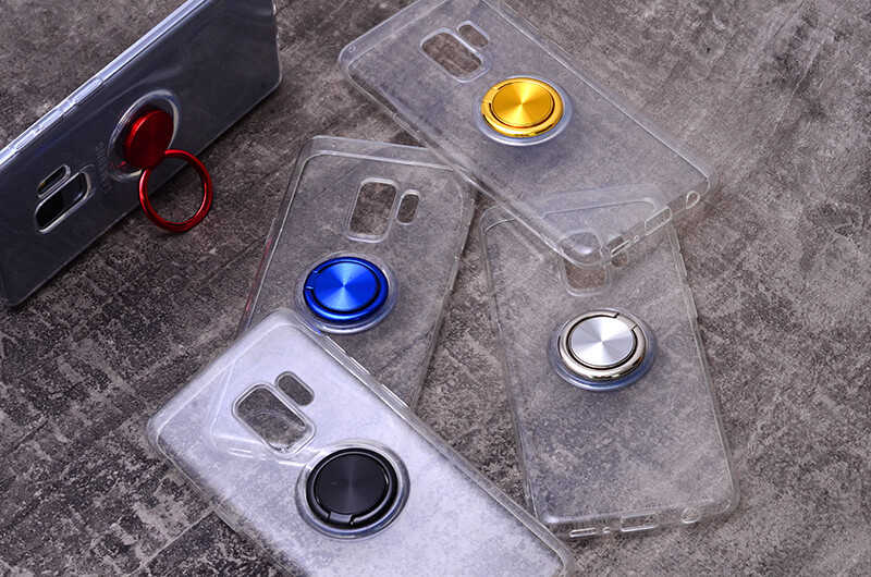 Galaxy S9 Kılıf Zore Les Silikon Gold