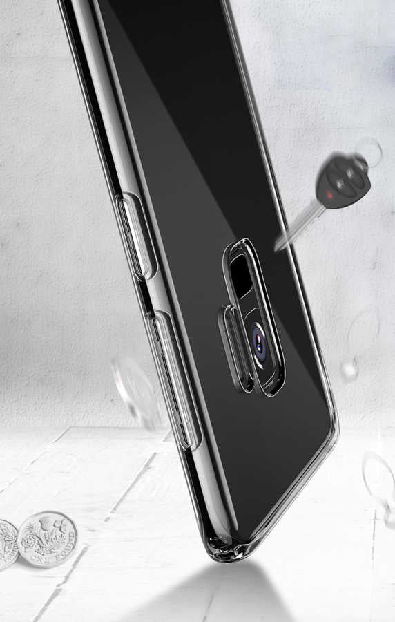 Galaxy S9 Plus Kılıf Zore İmax Silikon Kamera Korumalı Füme