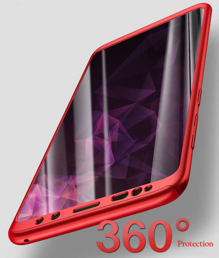 Galaxy S9 Plus Kılıf Zore 360 3 Parçalı Rubber Kapak Gri