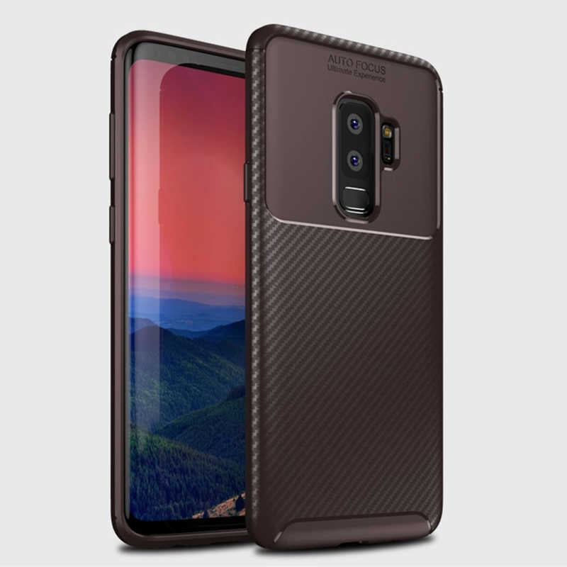 Galaxy S9 Plus Kılıf Zore Negro Silikon Kapak Kahverengi
