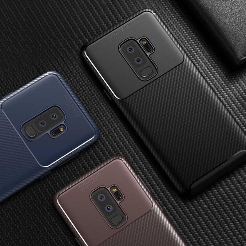 Galaxy S9 Plus Kılıf Zore Negro Silikon Kapak Kahverengi