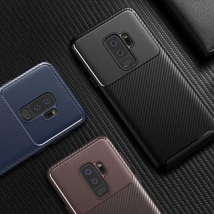 Galaxy S9 Plus Kılıf Zore Negro Silikon Kapak Kahverengi