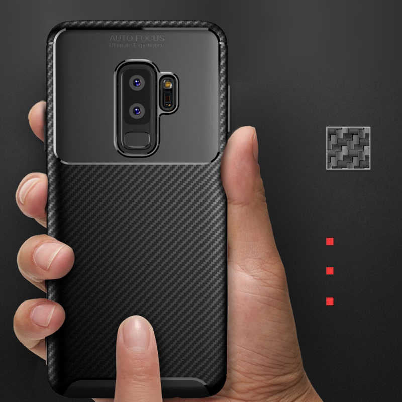 Galaxy S9 Plus Kılıf Zore Negro Silikon Kapak Kahverengi