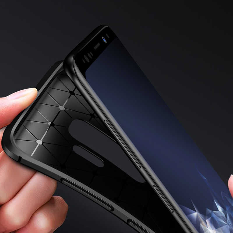 Galaxy S9 Plus Kılıf Zore Negro Silikon Kapak Kahverengi