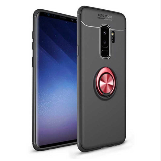 Galaxy S9 Plus Kılıf Zore Ravel Silikon Kapak Siyah-Kırmızı