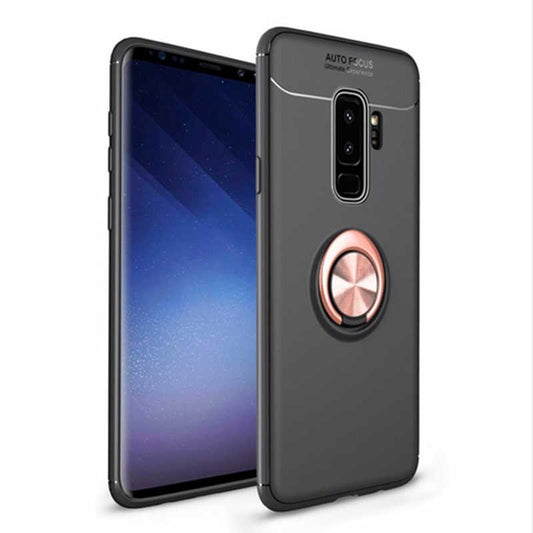 Galaxy S9 Plus Kılıf Zore Ravel Silikon Kapak Siyah-Rose Gold
