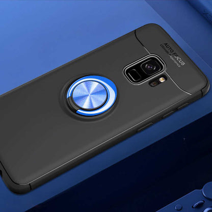 Galaxy S9 Kılıf Zore Ravel Silikon Kapak Siyah-Mavi