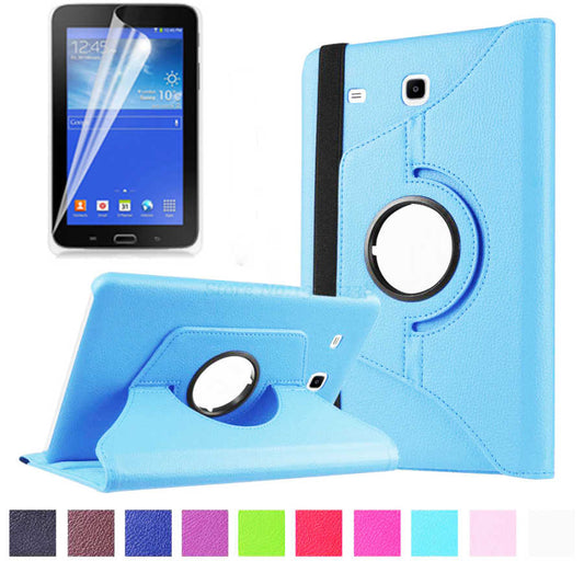 Galaxy Tab 3 Lite 7.0 T110 Zore Dönebilen Standlı Kılıf Mavi