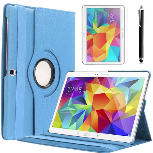 Galaxy Tab 4 10.1 T530 Zore Dönebilen Standlı Kılıf Mavi