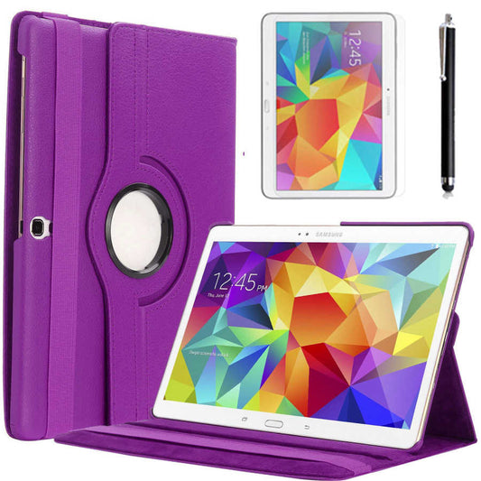 Galaxy Tab 4 10.1 T530 Zore Dönebilen Standlı Kılıf Mor