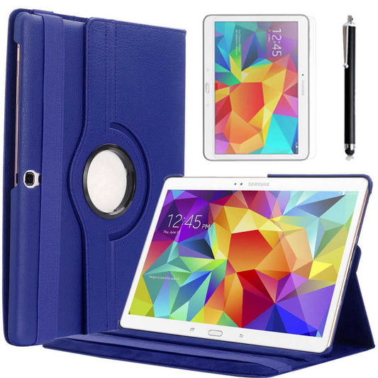 Galaxy Tab 4 10.1 T530 Zore Dönebilen Standlı Kılıf Lacivert