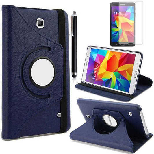Galaxy Tab 4 7.0 T230 Zore Dönebilen Standlı Kılıf Lacivert