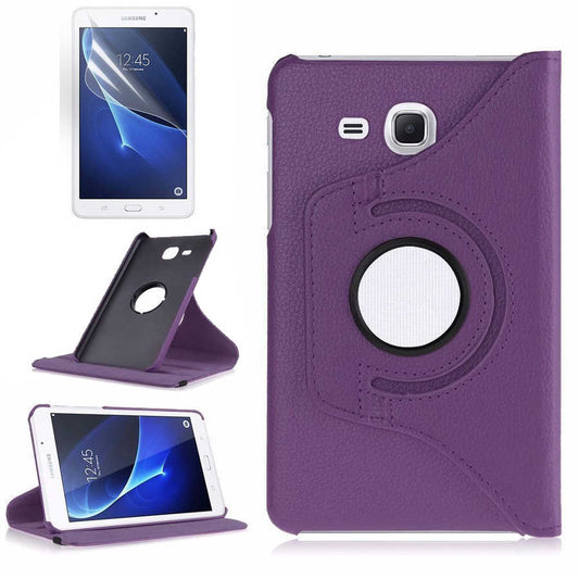Galaxy Tab 4 T280 Zore Dönebilen Standlı Kılıf Mor