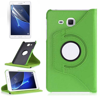 Galaxy Tab 4 T280 Zore Dönebilen Standlı Kılıf Yeşil