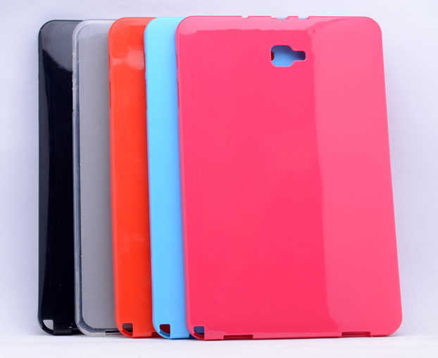 Galaxy Tab A 10.1 2016 P580 Kılıf Zore Tablet Süper Silikon Kapak Siyah