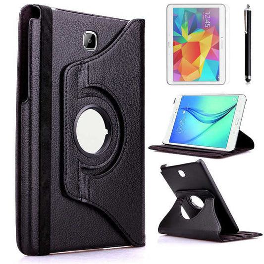 Galaxy Tab A T350 8.0 Zore Dönebilen Standlı Kılıf Siyah
