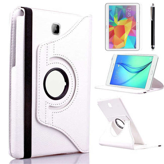 Galaxy Tab A T350 8.0 Zore Dönebilen Standlı Kılıf Beyaz