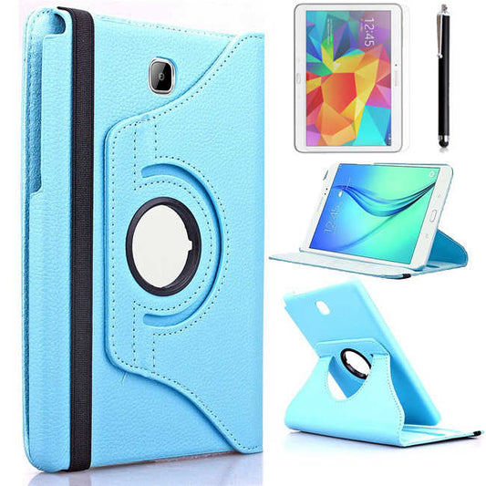 Galaxy Tab A T350 8.0 Zore Dönebilen Standlı Kılıf Mavi