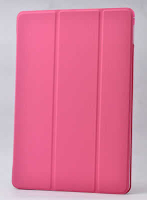 Galaxy Tab A T550 9.7 Zore Smart Cover Standlı 1-1 Kılıf Pembe Koyu
