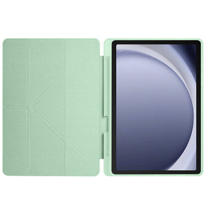 Galaxy Tab A9 Kılıf Zore Tri Folding Kalem Bölmeli Standlı Kılıf Mor