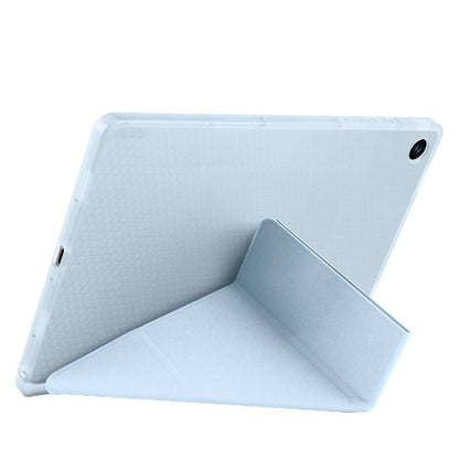 Galaxy Tab A9 Kılıf Zore Tri Folding Kalem Bölmeli Standlı Kılıf Lacivert