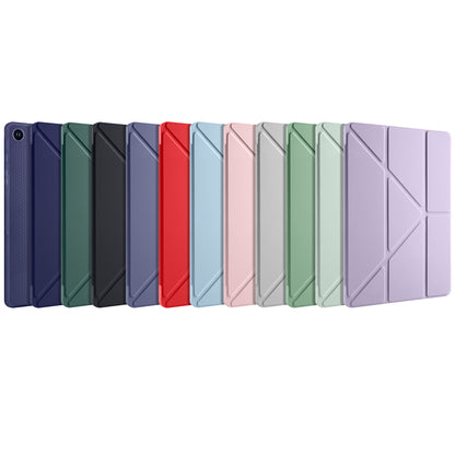 Galaxy Tab A9 Plus Kılıf Zore Tri Folding Kalem Bölmeli Standlı Kılıf Lila