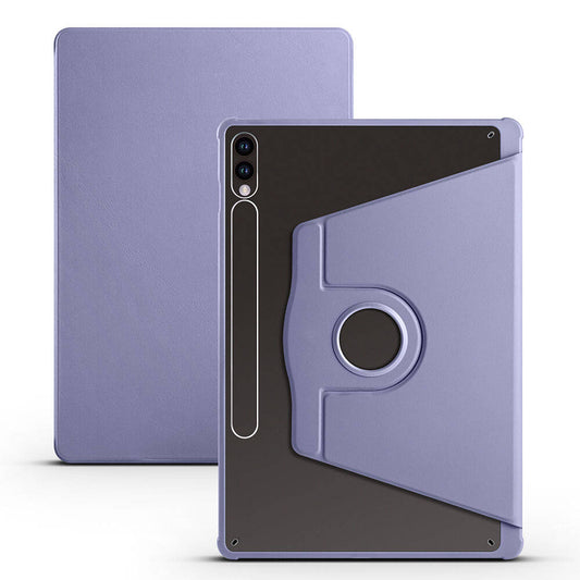 Galaxy Tab S10 Plus Kılıf Zore Termik Kalem Bölmeli Dönebilen Standlı Kılıf Lavendery Gray