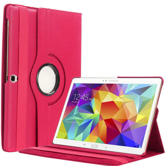 Galaxy Tab S3 9.7 T820 Zore Dönebilen Standlı Kılıf Pembe Koyu