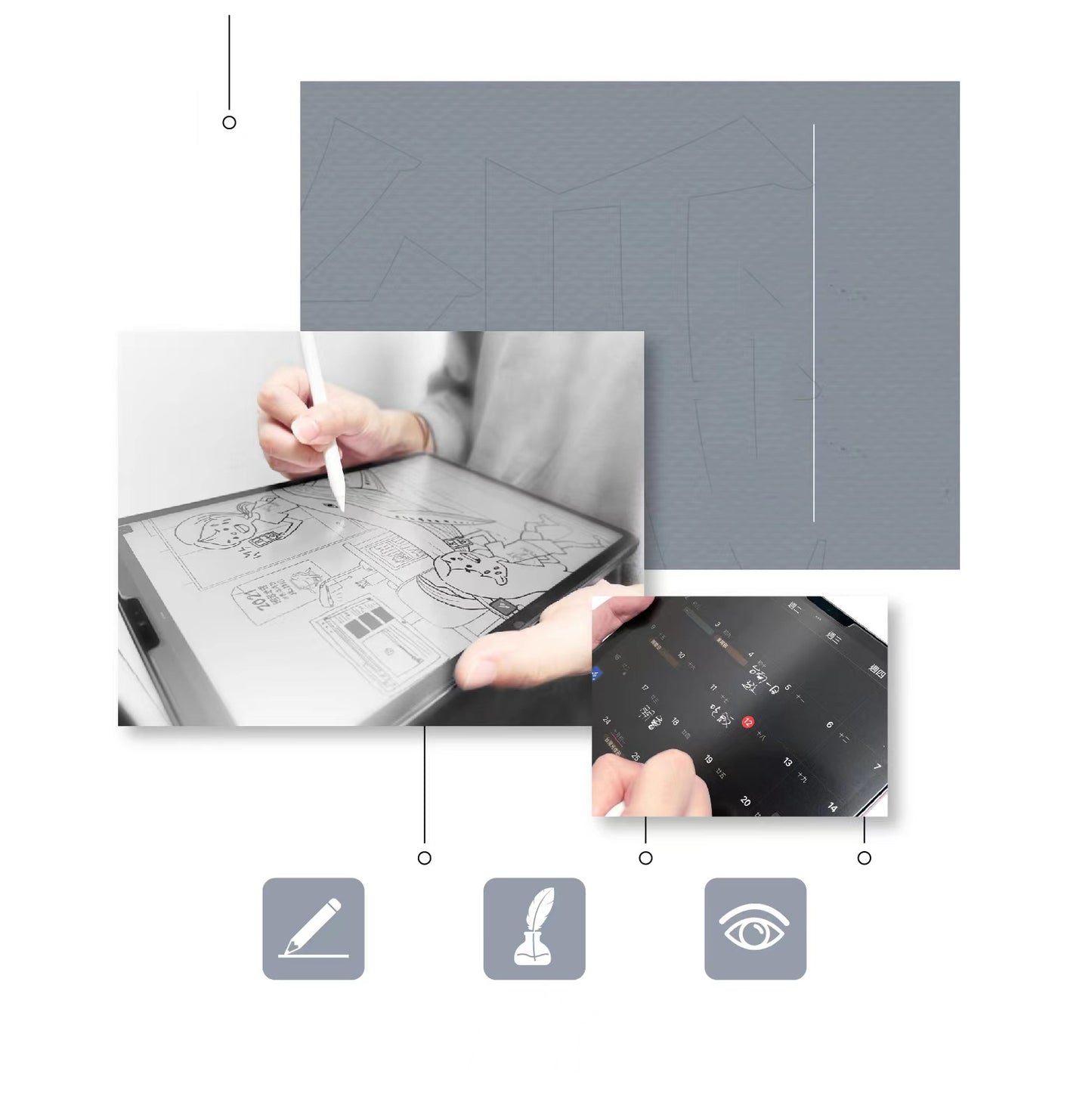 Galaxy Tab S7 Plus T970 Kağıt Hisli Mat Davin Paper Like Tablet Ekran Koruyucu Renksiz
