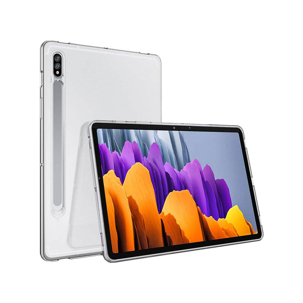 Galaxy Tab S8 Kılıf Zore Tablet Süper Silikon Kapak Renksiz