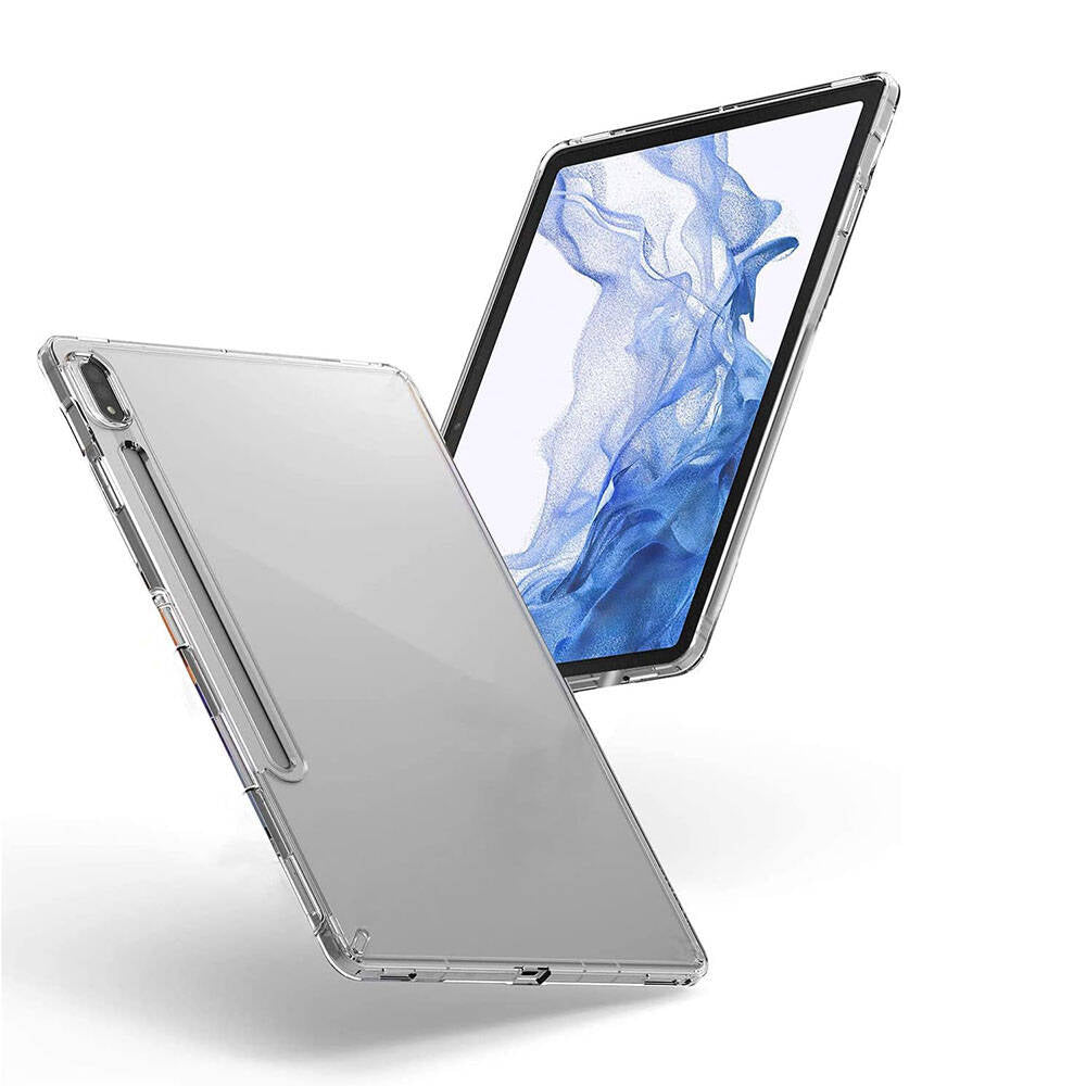 Galaxy Tab S8 Kılıf Zore Tablet Süper Silikon Kapak Renksiz