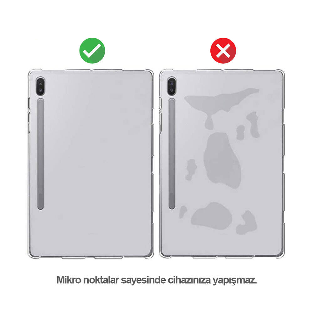 Galaxy Tab S8 Kılıf Zore Tablet Süper Silikon Kapak Renksiz
