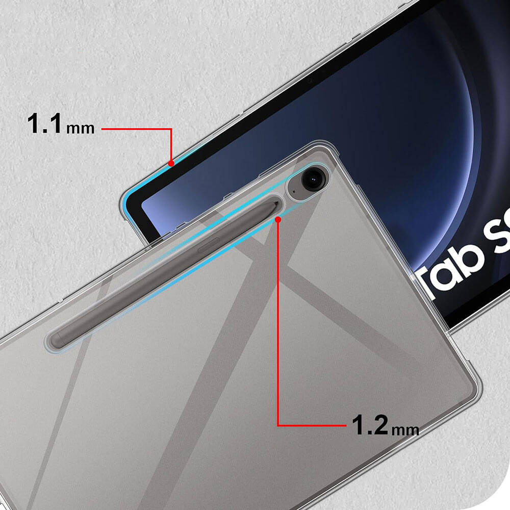 Galaxy Tab S9 FE Kılıf Zore Tablet Süper Silikon Kapak Renksiz