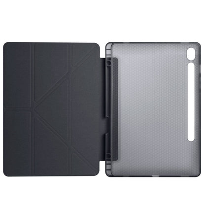 Galaxy Tab S9 FE Kılıf Zore Tri Folding Kalem Bölmeli Standlı Kılıf Mor