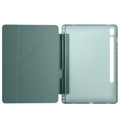 Galaxy Tab S9 FE Kılıf Zore Tri Folding Kalem Bölmeli Standlı Kılıf Kırmızı