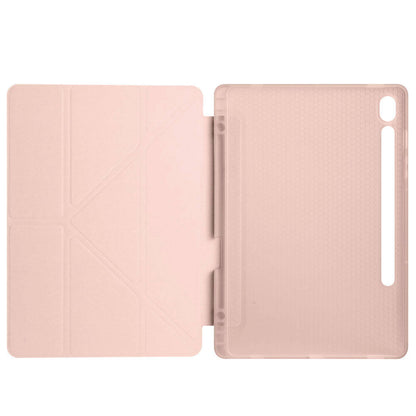Galaxy Tab S9 FE Kılıf Zore Tri Folding Kalem Bölmeli Standlı Kılıf Gri