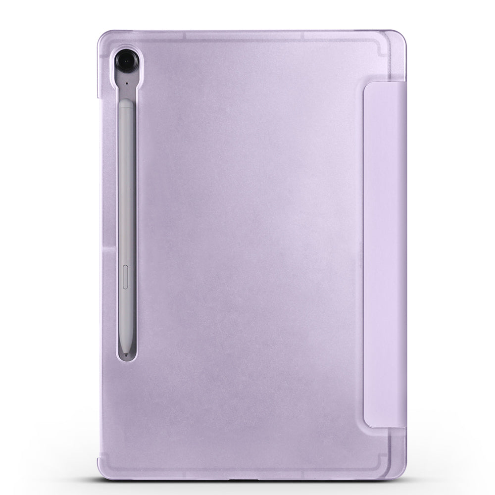 Galaxy Tab S9 FE Zore Smart Cover Kalem Bölmeli Standlı 1-1 Kılıf Petrol Mavi