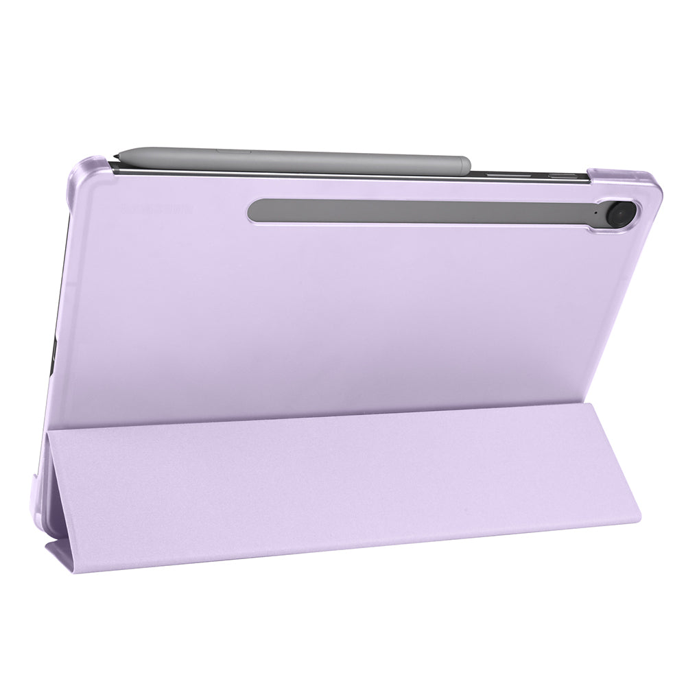 Galaxy Tab S9 FE Zore Smart Cover Kalem Bölmeli Standlı 1-1 Kılıf Petrol Mavi