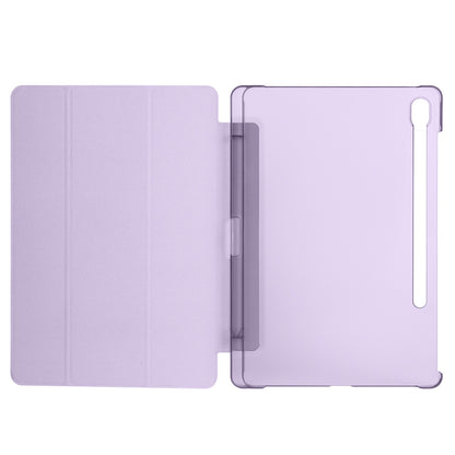 Galaxy Tab S9 FE Zore Smart Cover Kalem Bölmeli Standlı 1-1 Kılıf Lila
