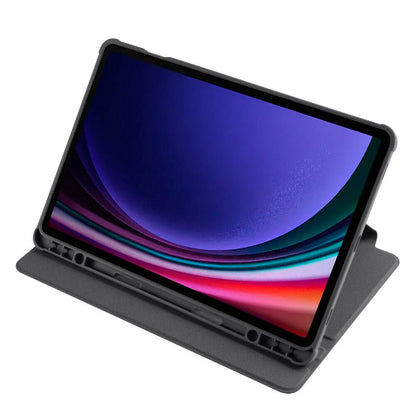 Galaxy Tab S9 Kılıf Zore Termik Kalem Bölmeli Dönebilen Standlı Kılıf Koyu Yeşil