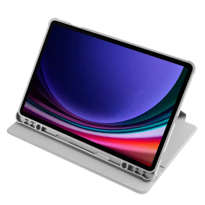 Galaxy Tab S9 Kılıf Zore Termik Kalem Bölmeli Dönebilen Standlı Kılıf Pembe
