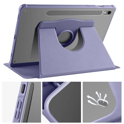 Galaxy Tab S9 Kılıf Zore Termik Kalem Bölmeli Dönebilen Standlı Kılıf Açık Yeşil