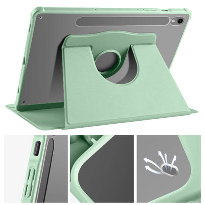 Galaxy Tab S9 Kılıf Zore Termik Kalem Bölmeli Dönebilen Standlı Kılıf Mavi