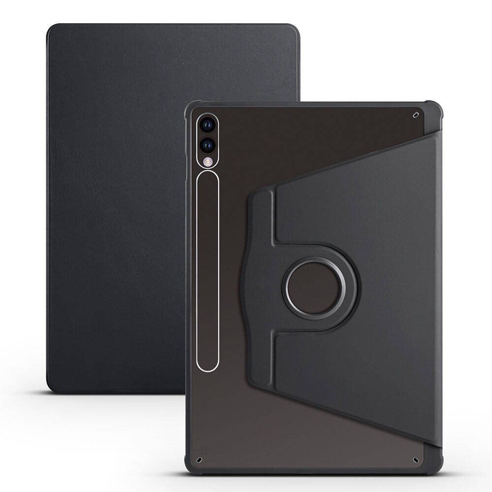 Galaxy Tab S9 Plus Kılıf Zore Termik Kalem Bölmeli Dönebilen Standlı Kılıf Koyu Yeşil