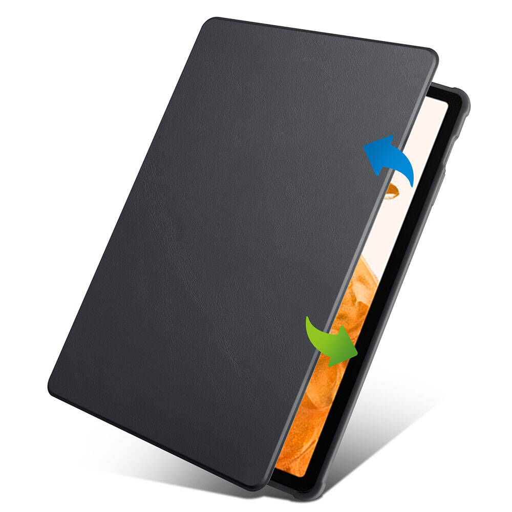 Galaxy Tab S9 Plus Kılıf Zore Termik Kalem Bölmeli Dönebilen Standlı Kılıf Koyu Yeşil