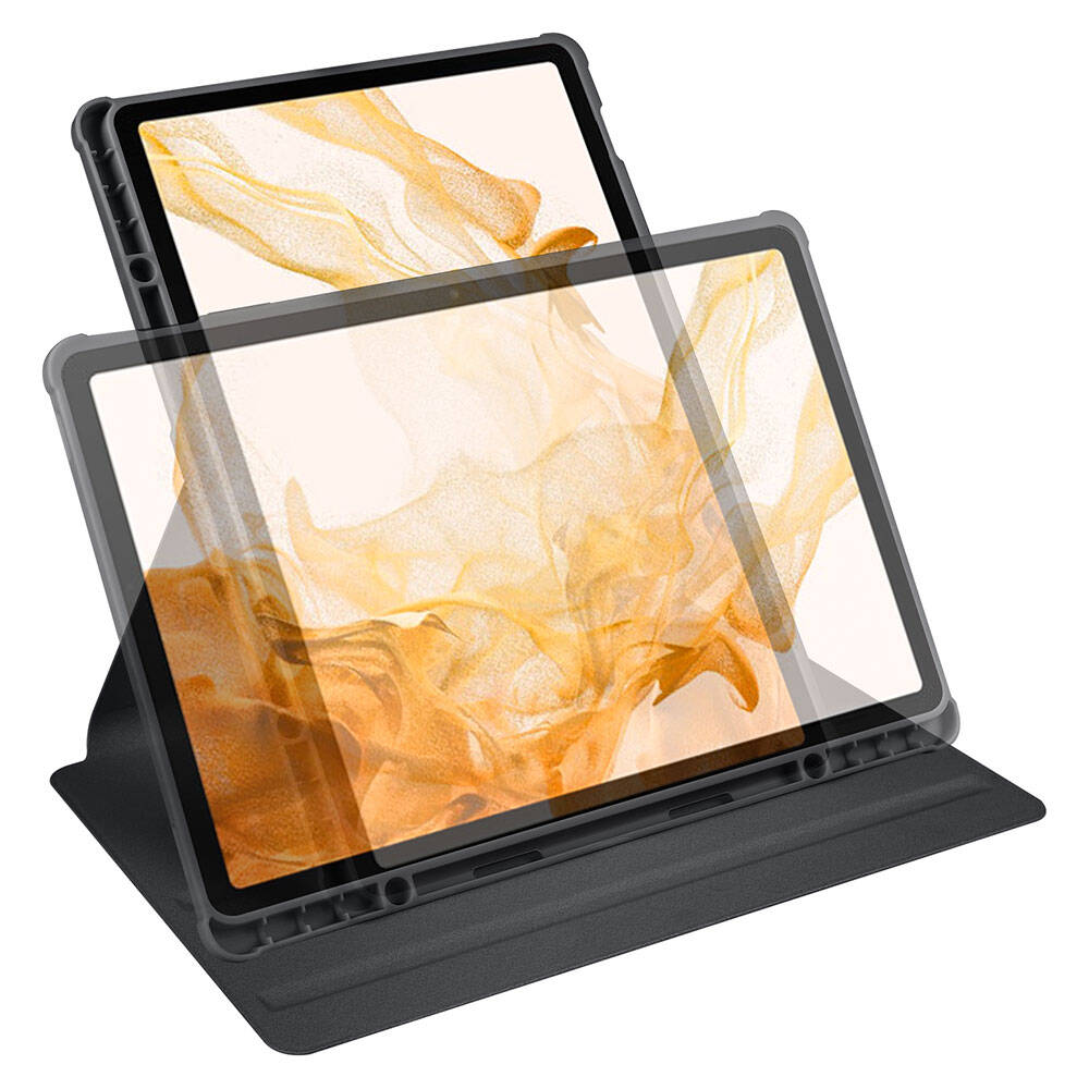 Galaxy Tab S9 Plus Kılıf Zore Termik Kalem Bölmeli Dönebilen Standlı Kılıf Koyu Yeşil