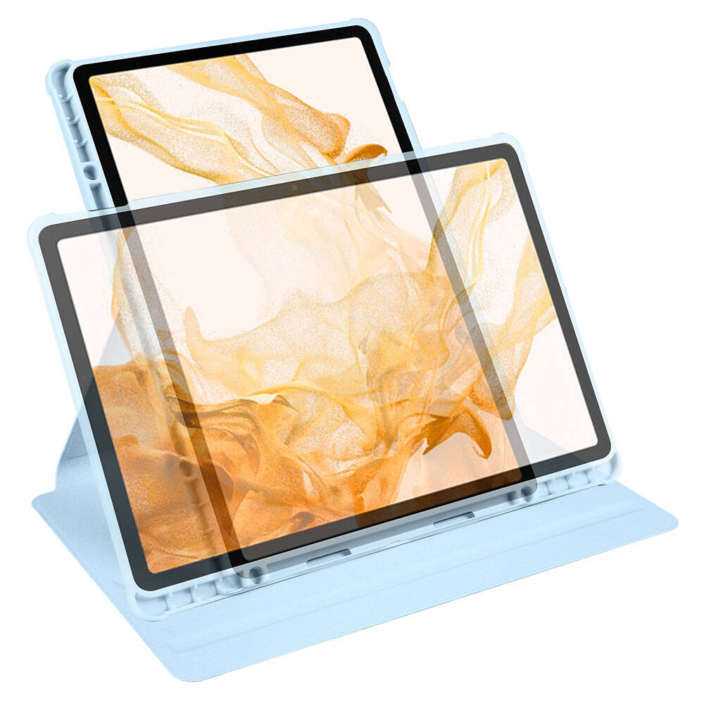Galaxy Tab S9 Plus Kılıf Zore Termik Kalem Bölmeli Dönebilen Standlı Kılıf Koyu Yeşil