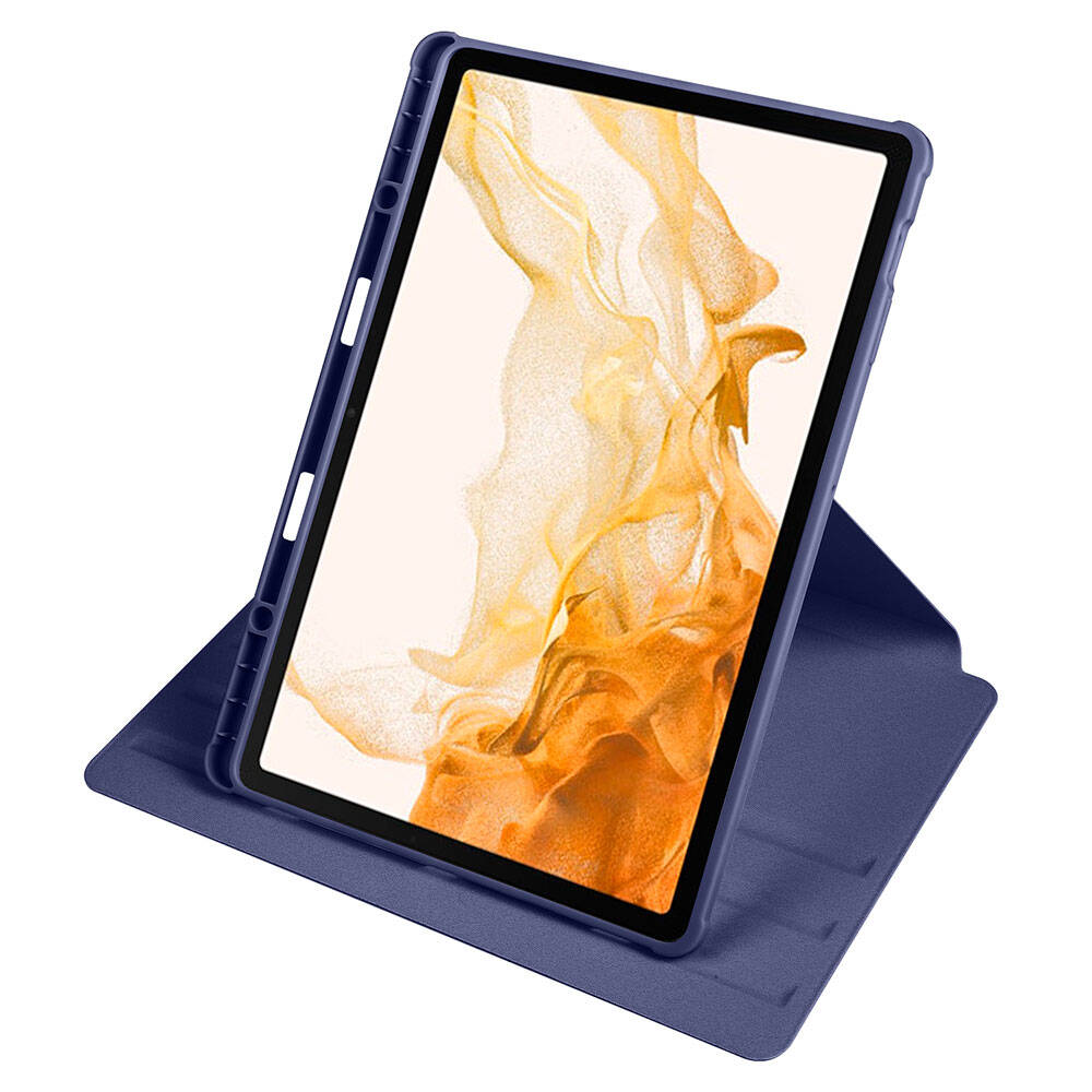 Galaxy Tab S9 Plus Kılıf Zore Termik Kalem Bölmeli Dönebilen Standlı Kılıf Koyu Yeşil